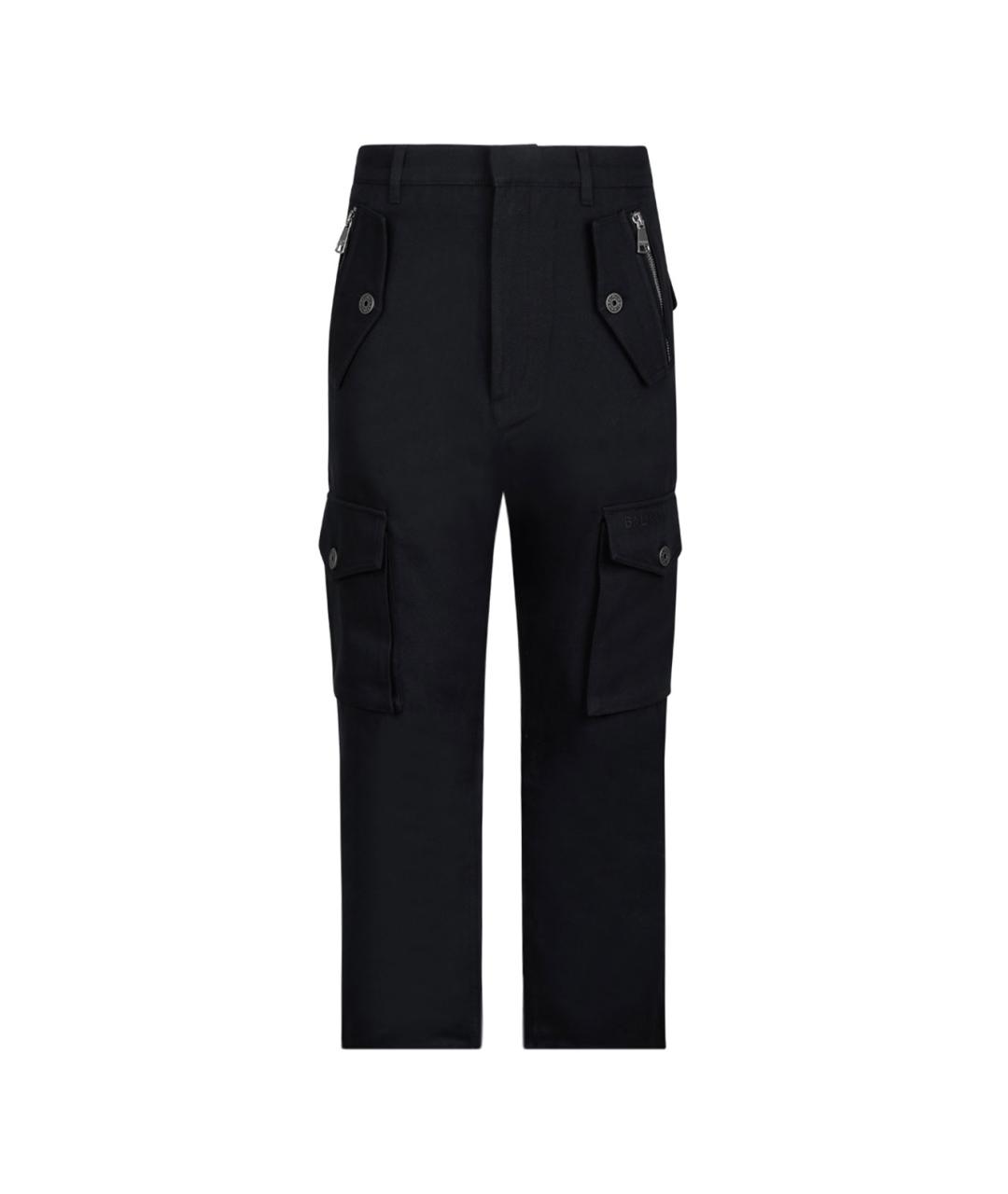 BALMAIN Черные хлопковые повседневные брюки, фото 1