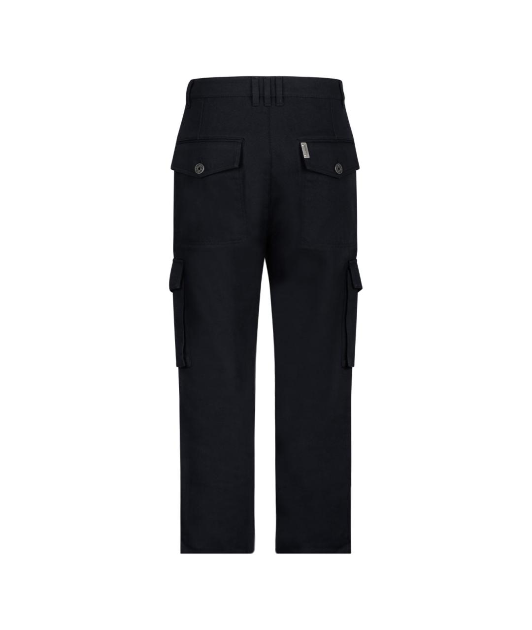 BALMAIN Черные хлопковые повседневные брюки, фото 2