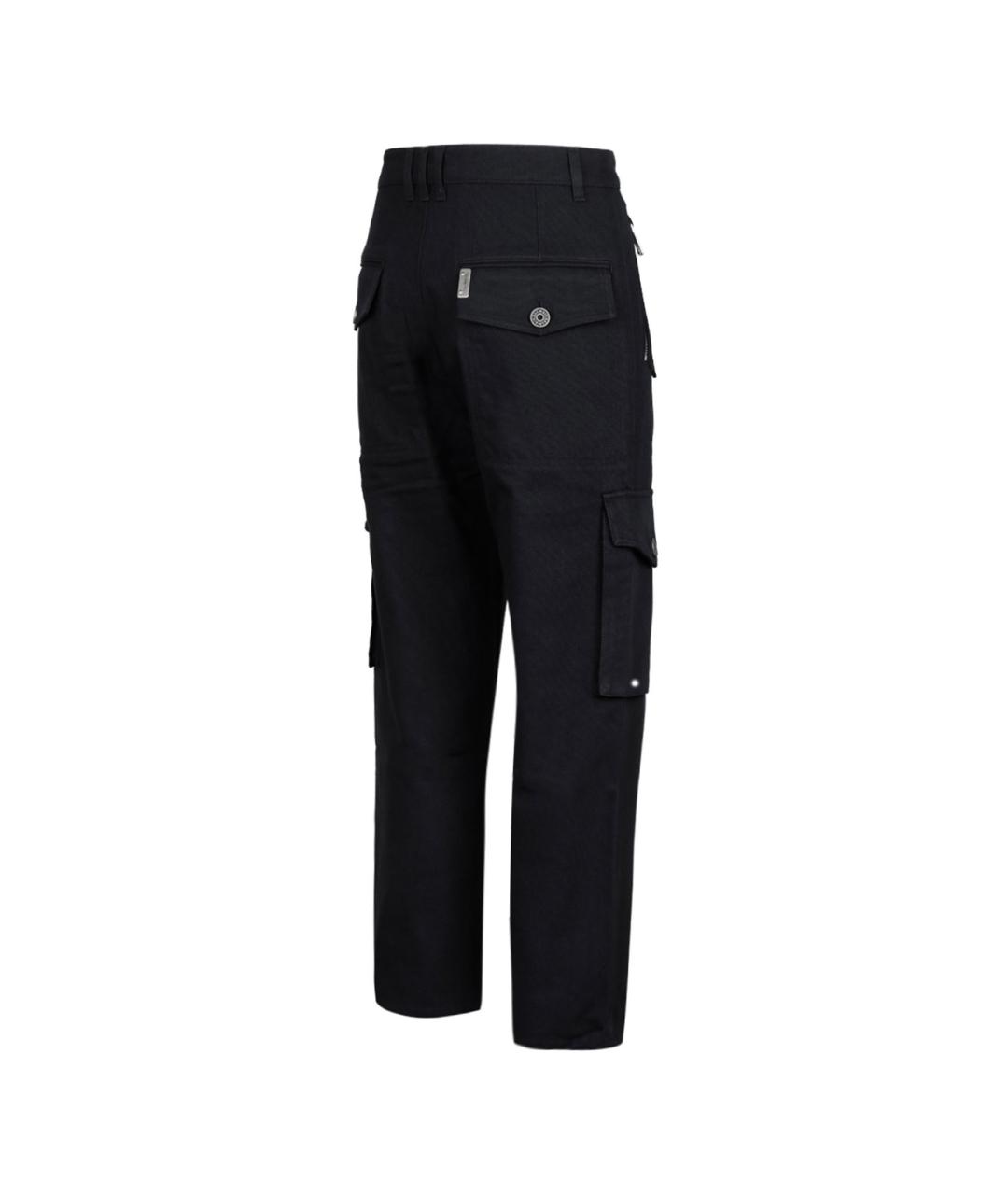 BALMAIN Черные хлопковые повседневные брюки, фото 3