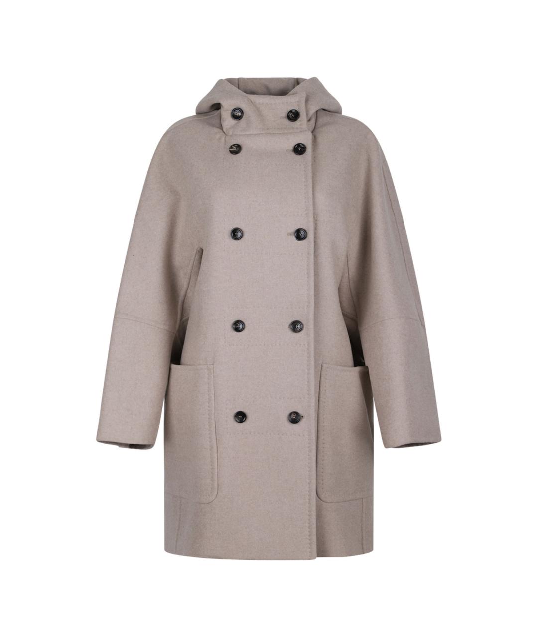 MAX MARA Серое шерстяное пальто, фото 1