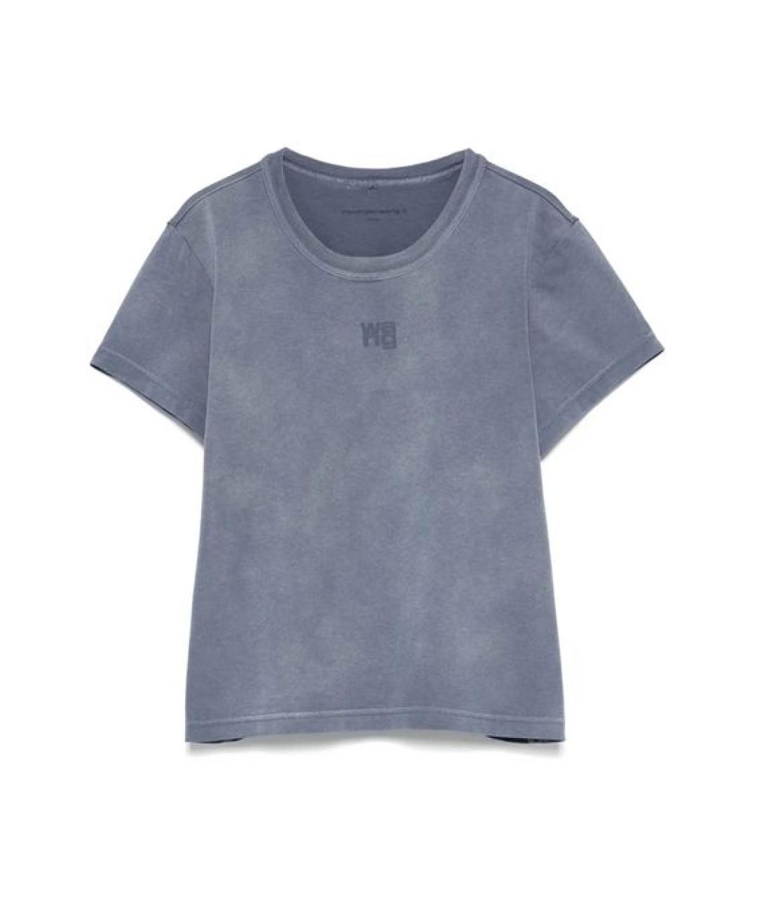 ALEXANDER WANG Синяя хлопковая футболка, фото 1