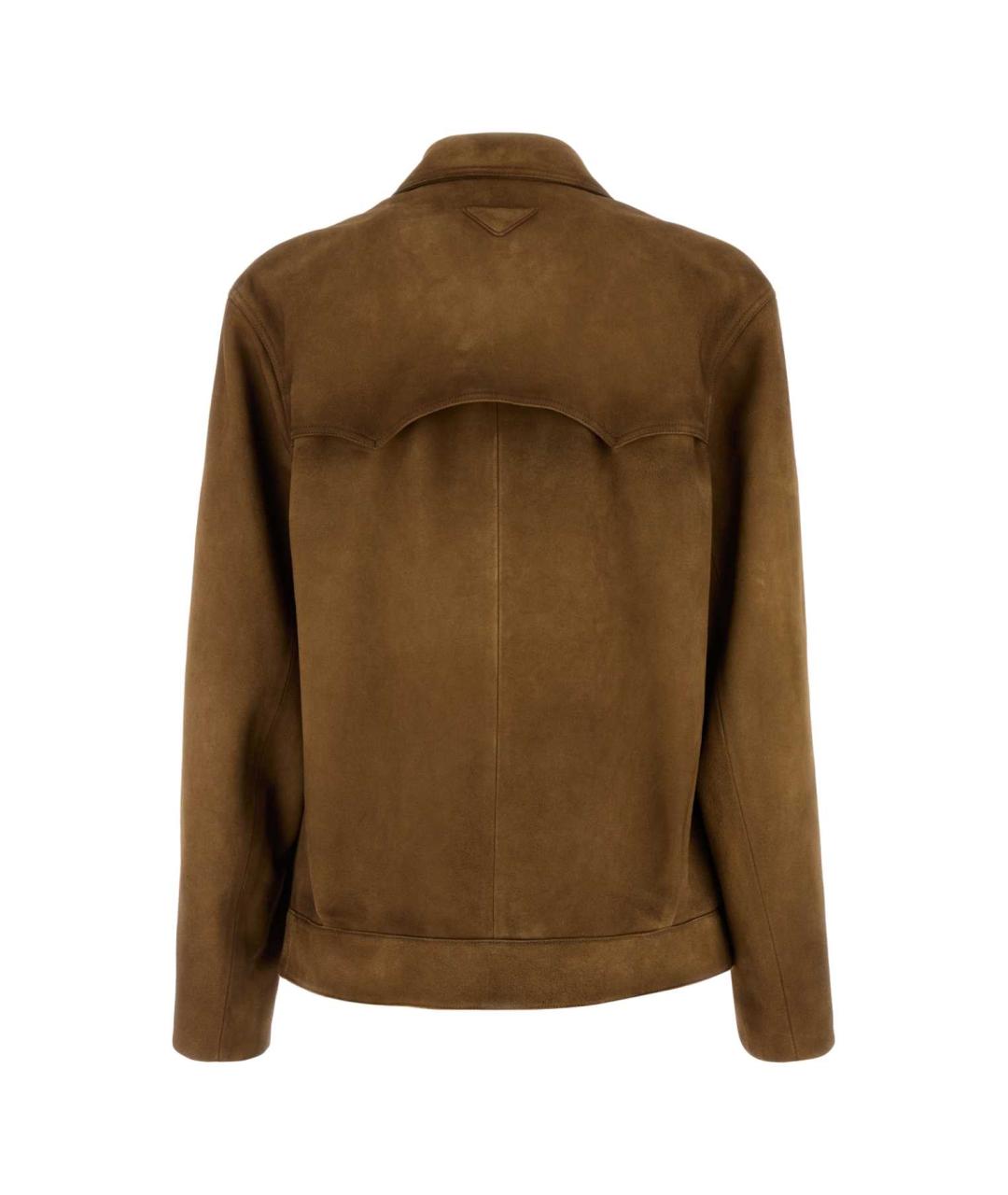 PRADA Коричневая замшевая куртка, фото 2