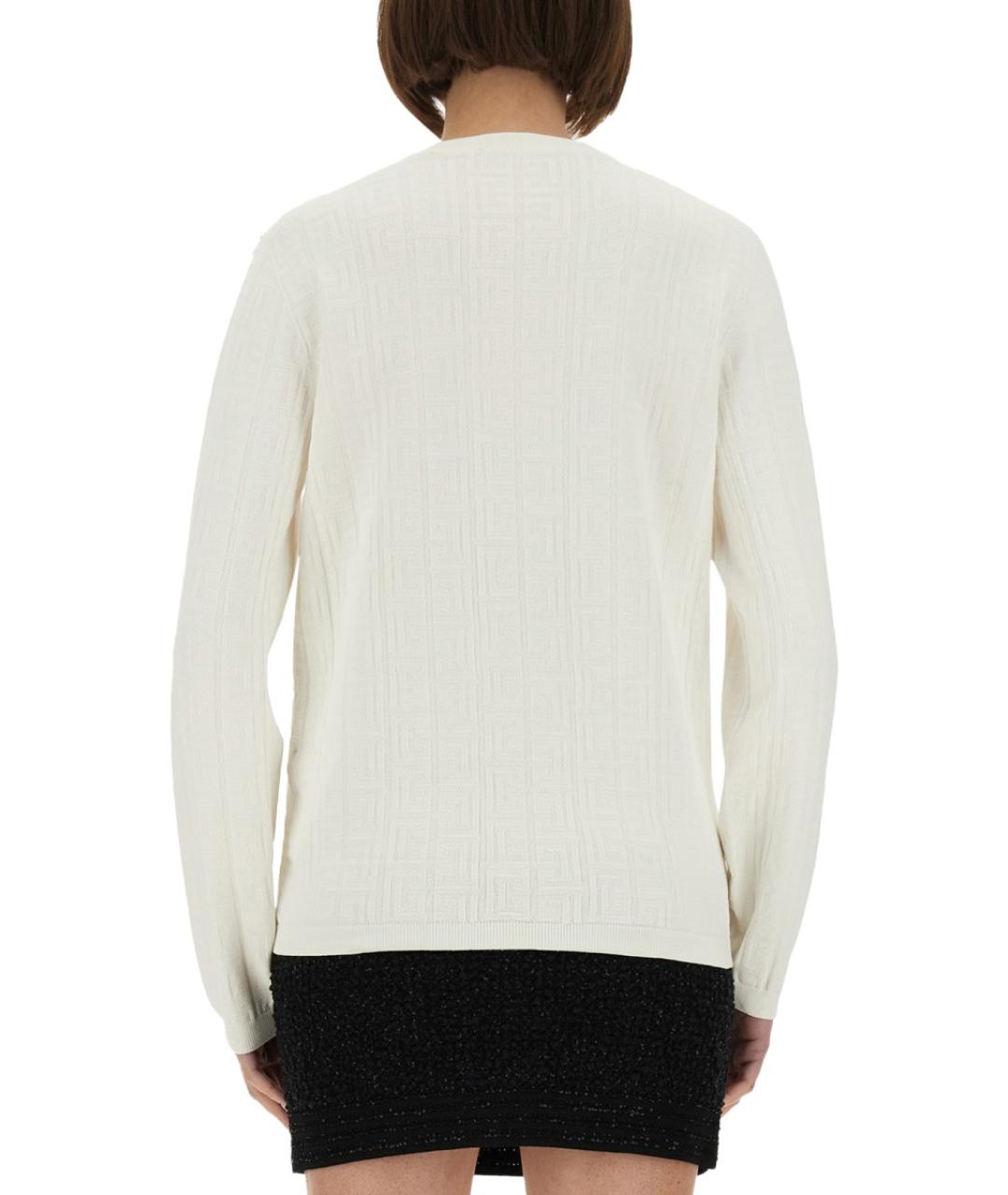 BALMAIN Белый вискозный джемпер / свитер, фото 4