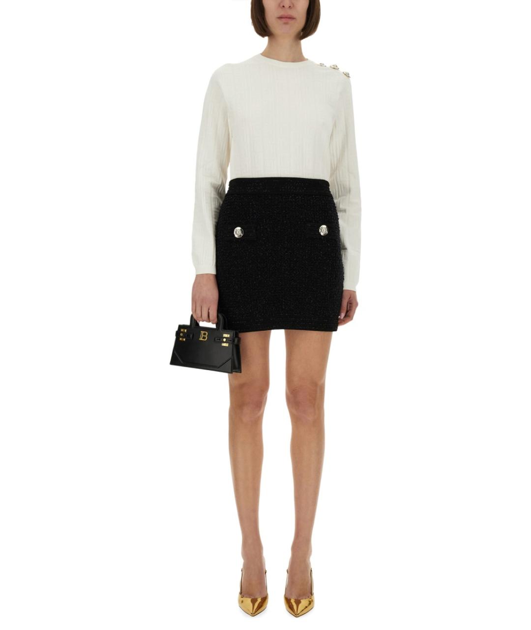 BALMAIN Белый вискозный джемпер / свитер, фото 3