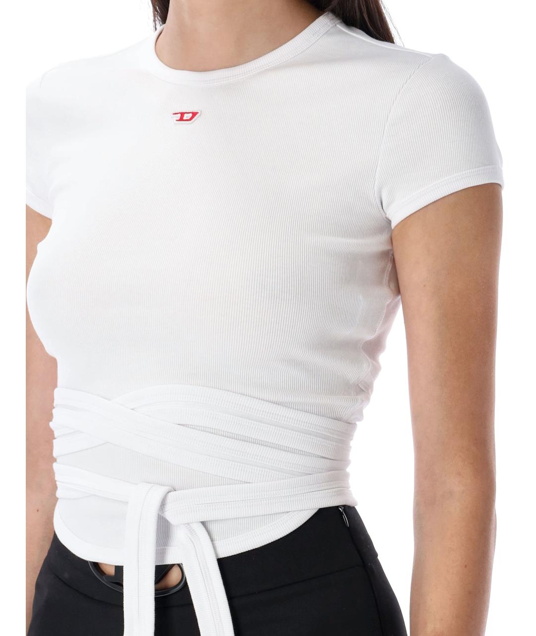 DIESEL Белая хлопковая футболка, фото 4