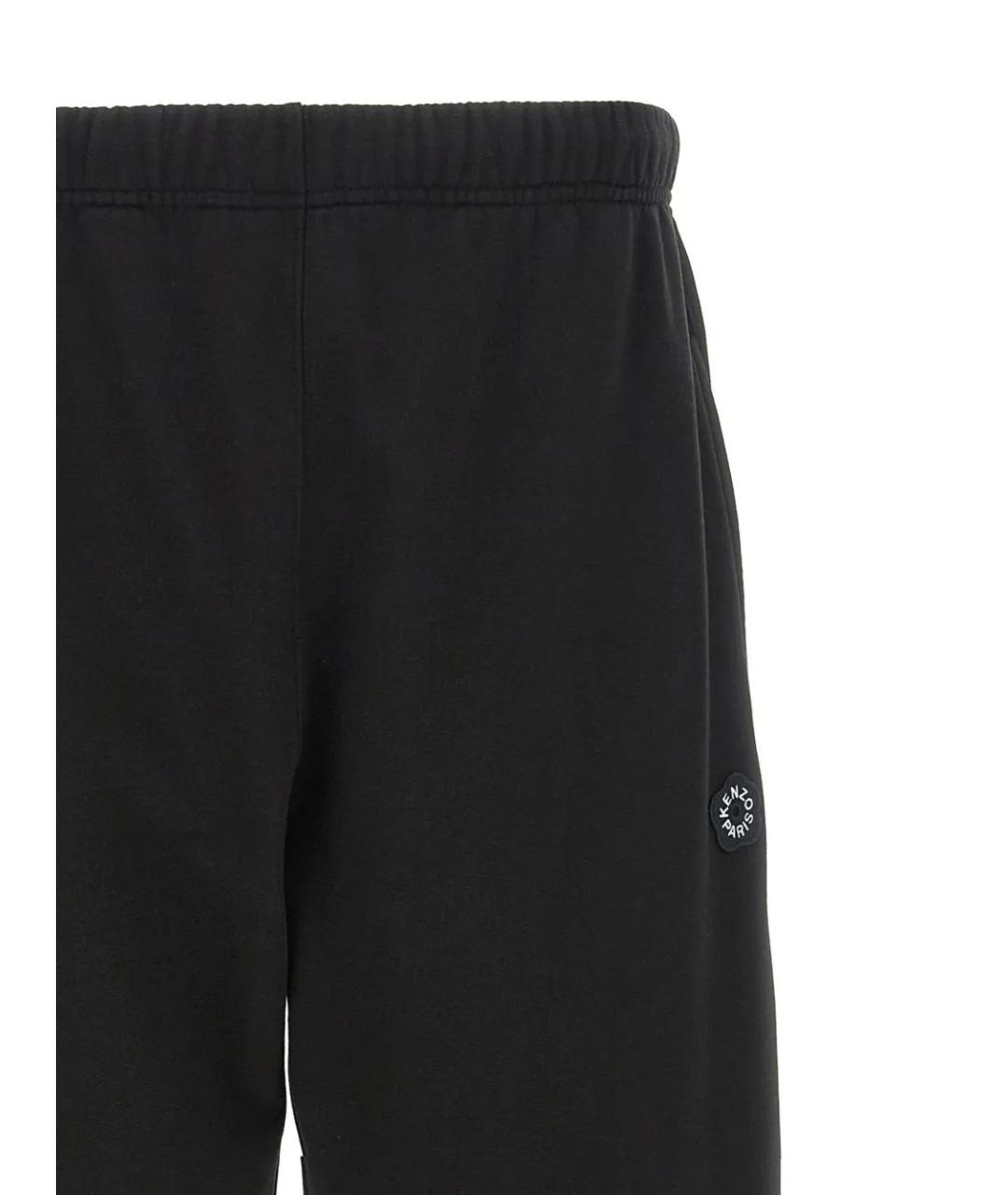 KENZO Черные хлопковые повседневные брюки, фото 3