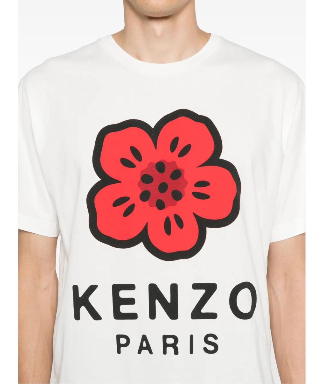 KENZO Белая хлопковая футболка, фото 5