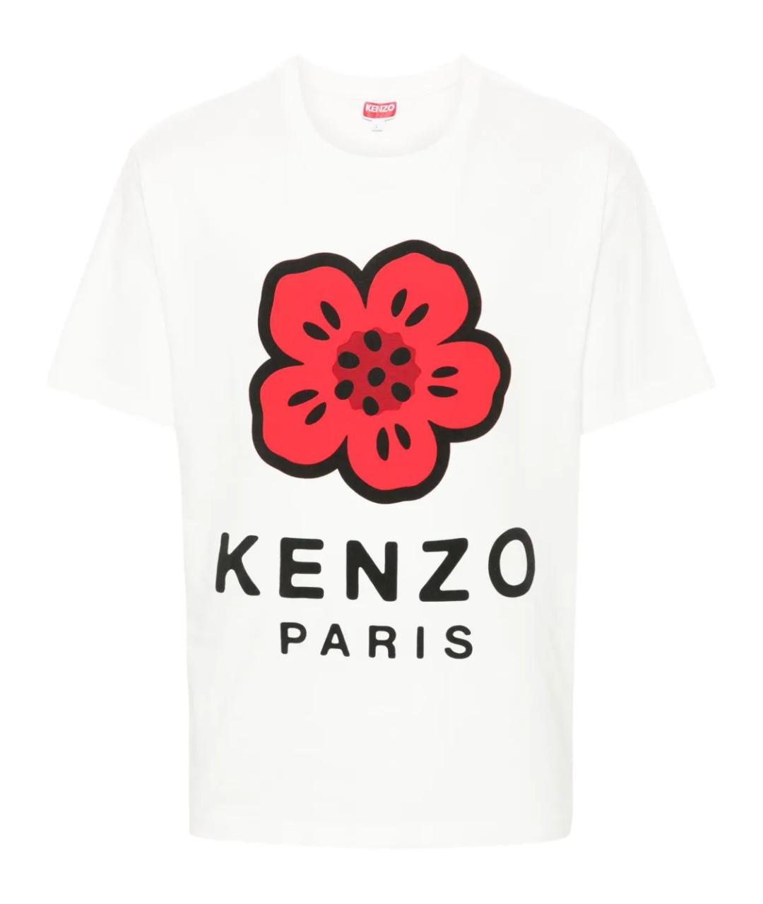 KENZO Белая хлопковая футболка, фото 1
