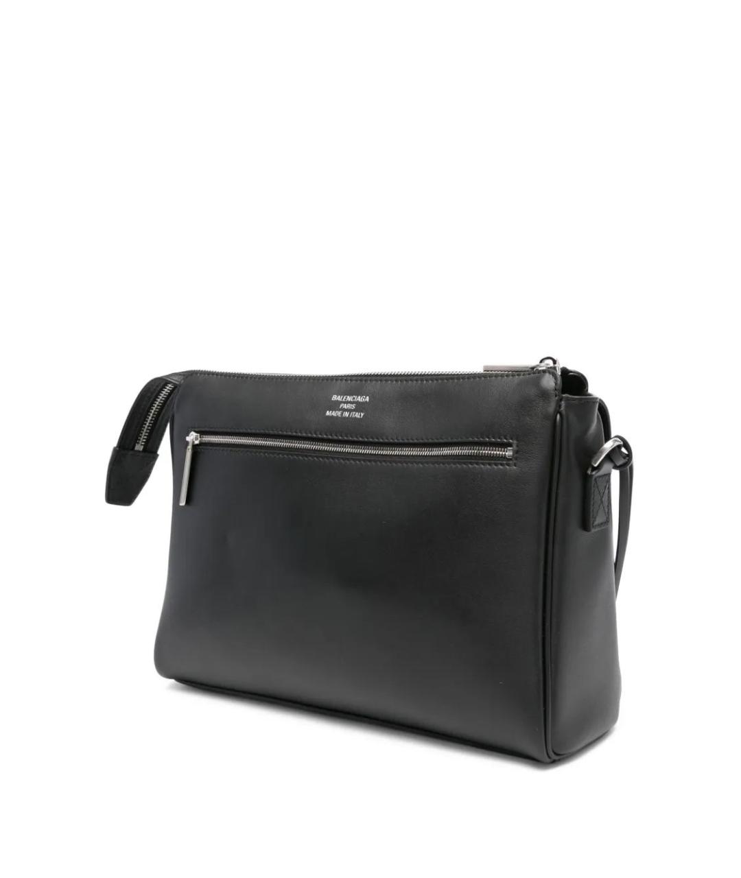 BALENCIAGA Черная кожаная сумка на плечо, фото 3