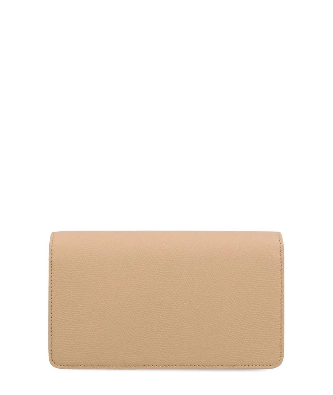 VALENTINO Бежевая кожаная сумка через плечо, фото 2