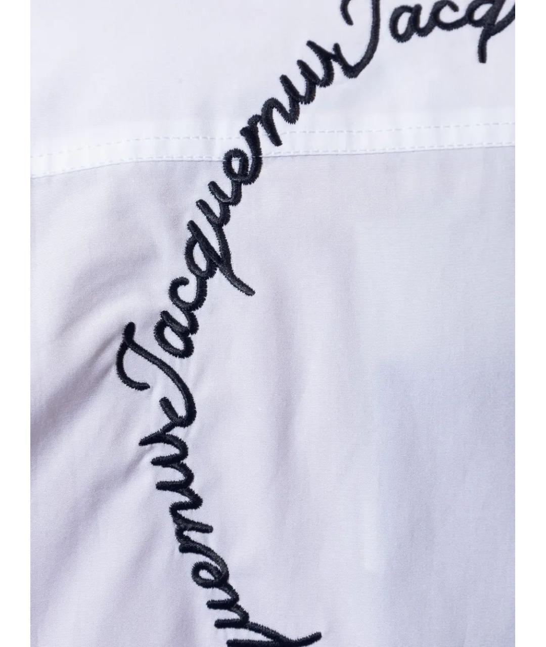 JACQUEMUS Белая хлопковая кэжуал рубашка, фото 5