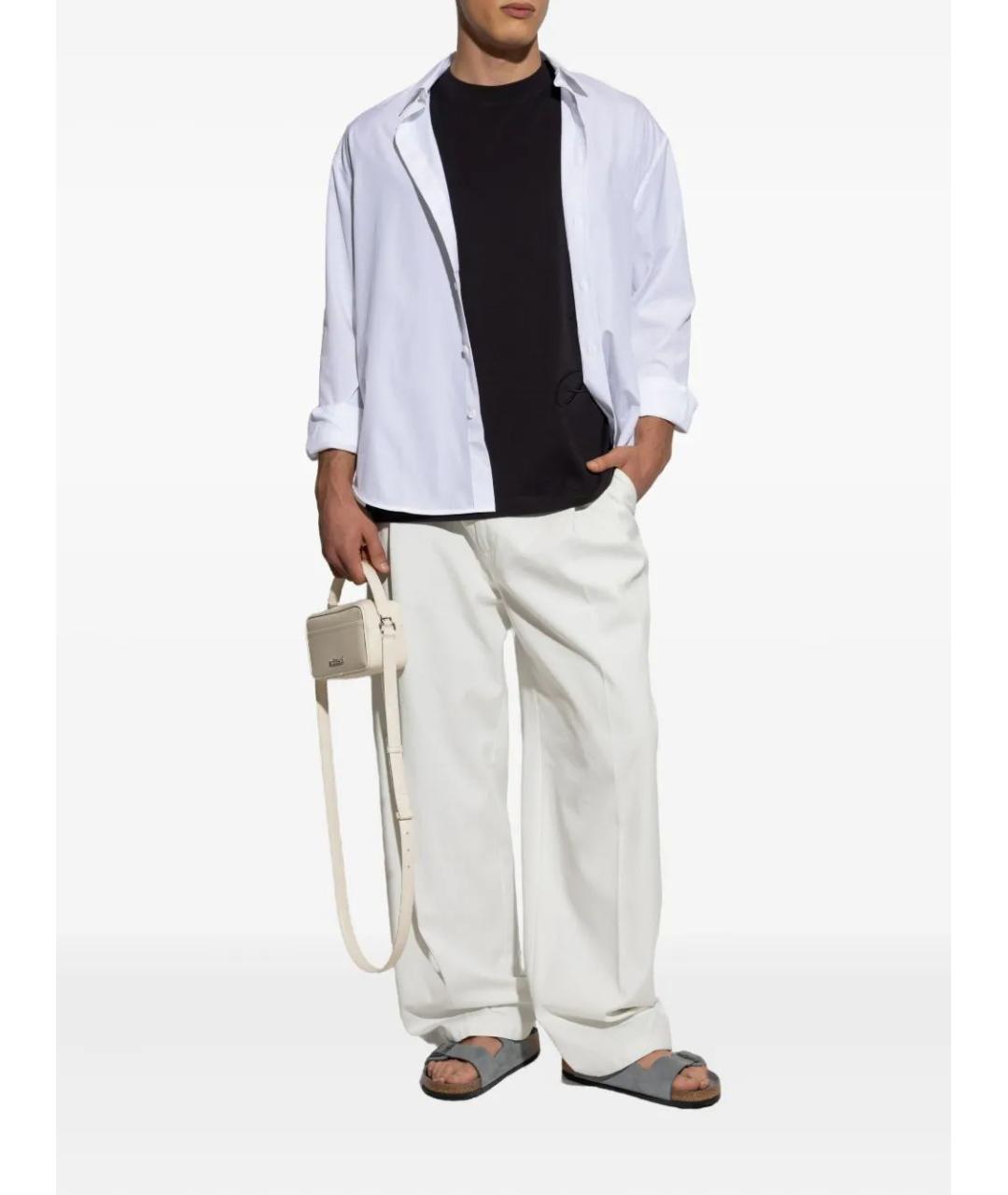 JACQUEMUS Белая хлопковая кэжуал рубашка, фото 2