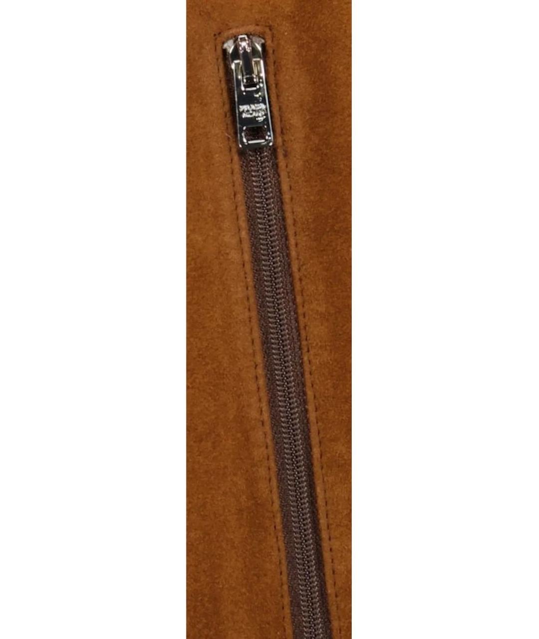 PRADA Коричневая замшевая куртка, фото 4