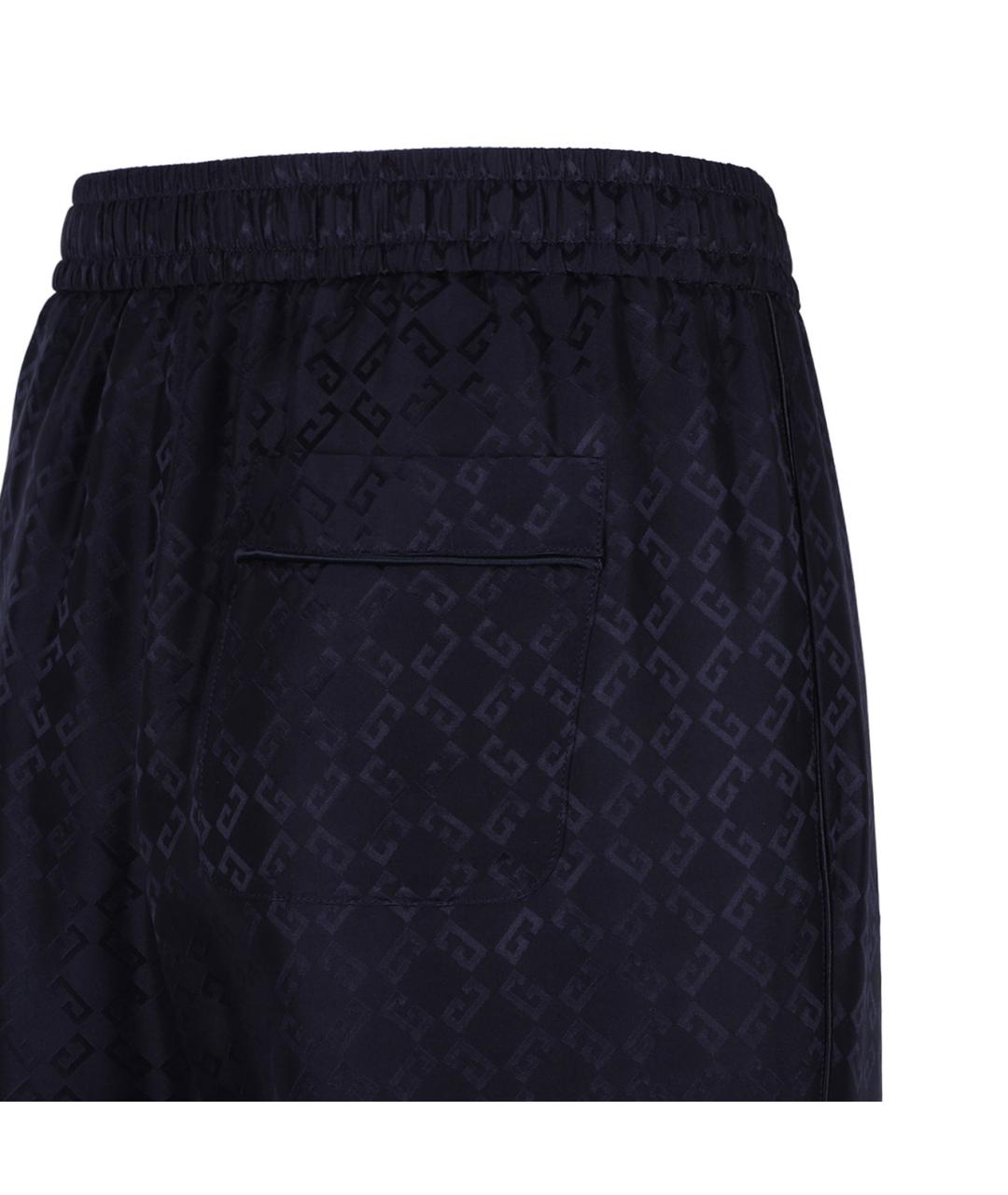 GIVENCHY Синие шелковые повседневные брюки, фото 4