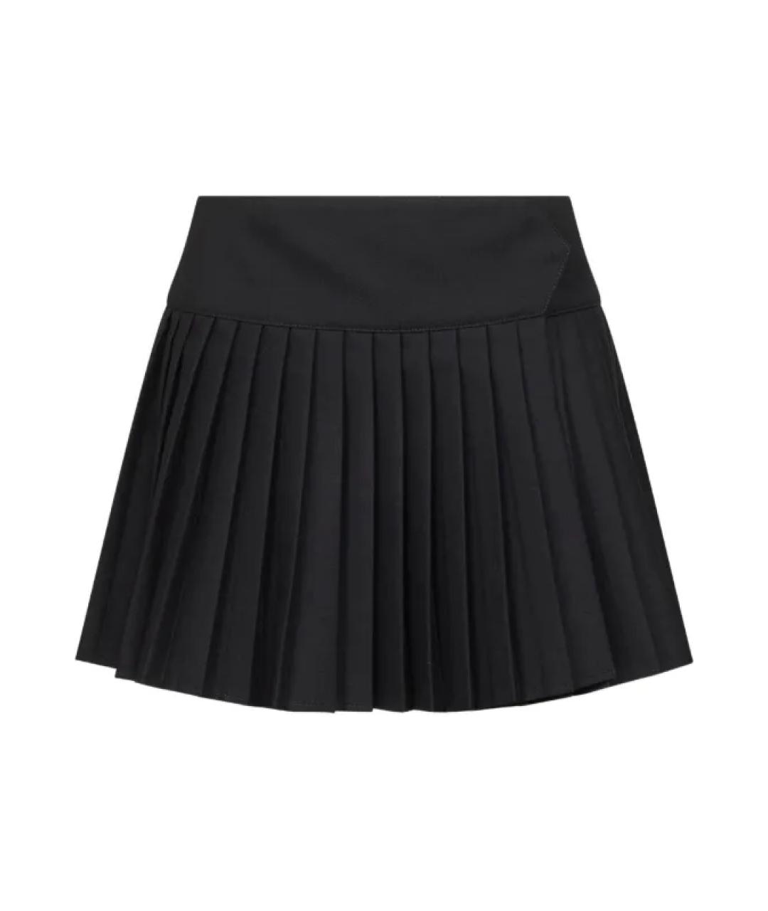 OFF-WHITE Черная шерстяная юбка мини, фото 1