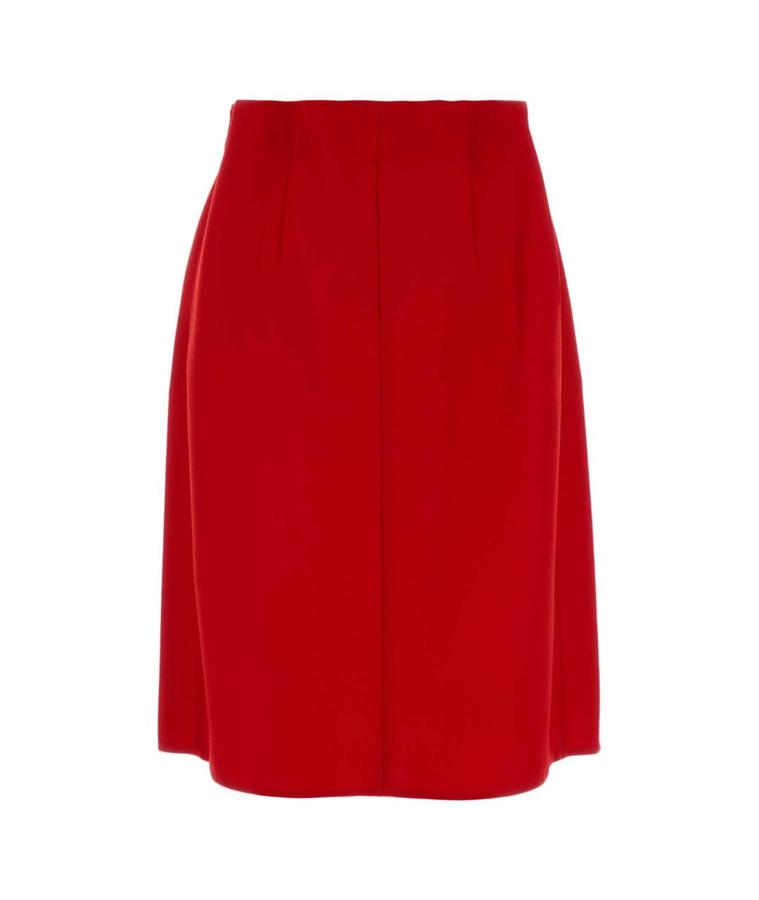 PRADA Красная шерстяная юбка миди, фото 2