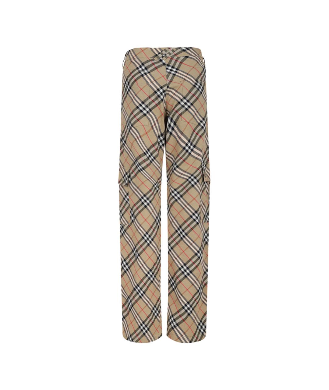 BURBERRY Бежевые льняные прямые брюки, фото 2