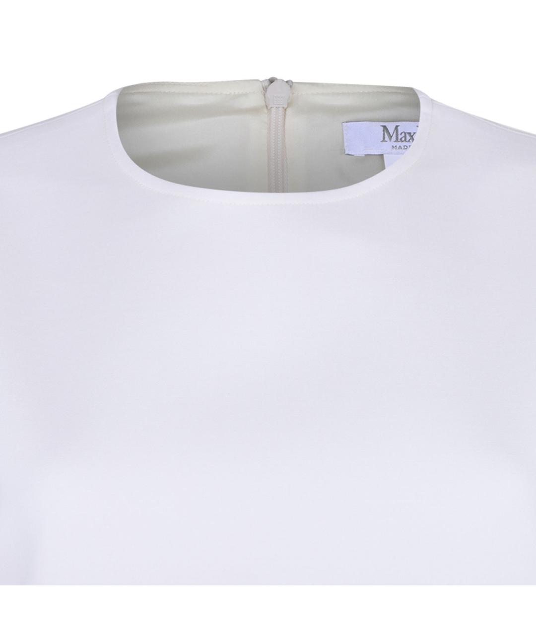 MAX MARA Белое шерстяное повседневное платье, фото 3