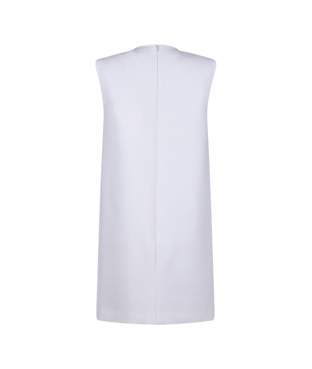 MAX MARA Белое шерстяное повседневное платье, фото 2