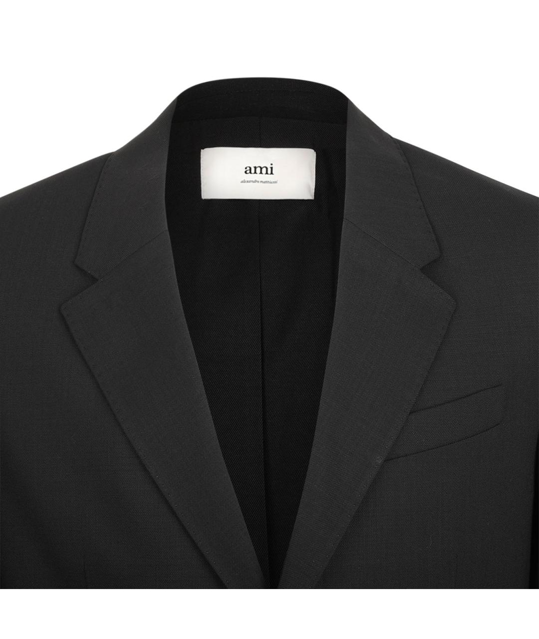 Ami Paris Черный шерстяной пиджак, фото 3