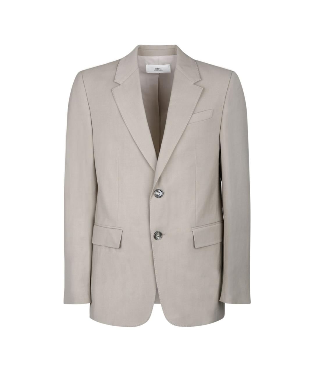 Ami Paris Бежевый шерстяной пиджак, фото 1