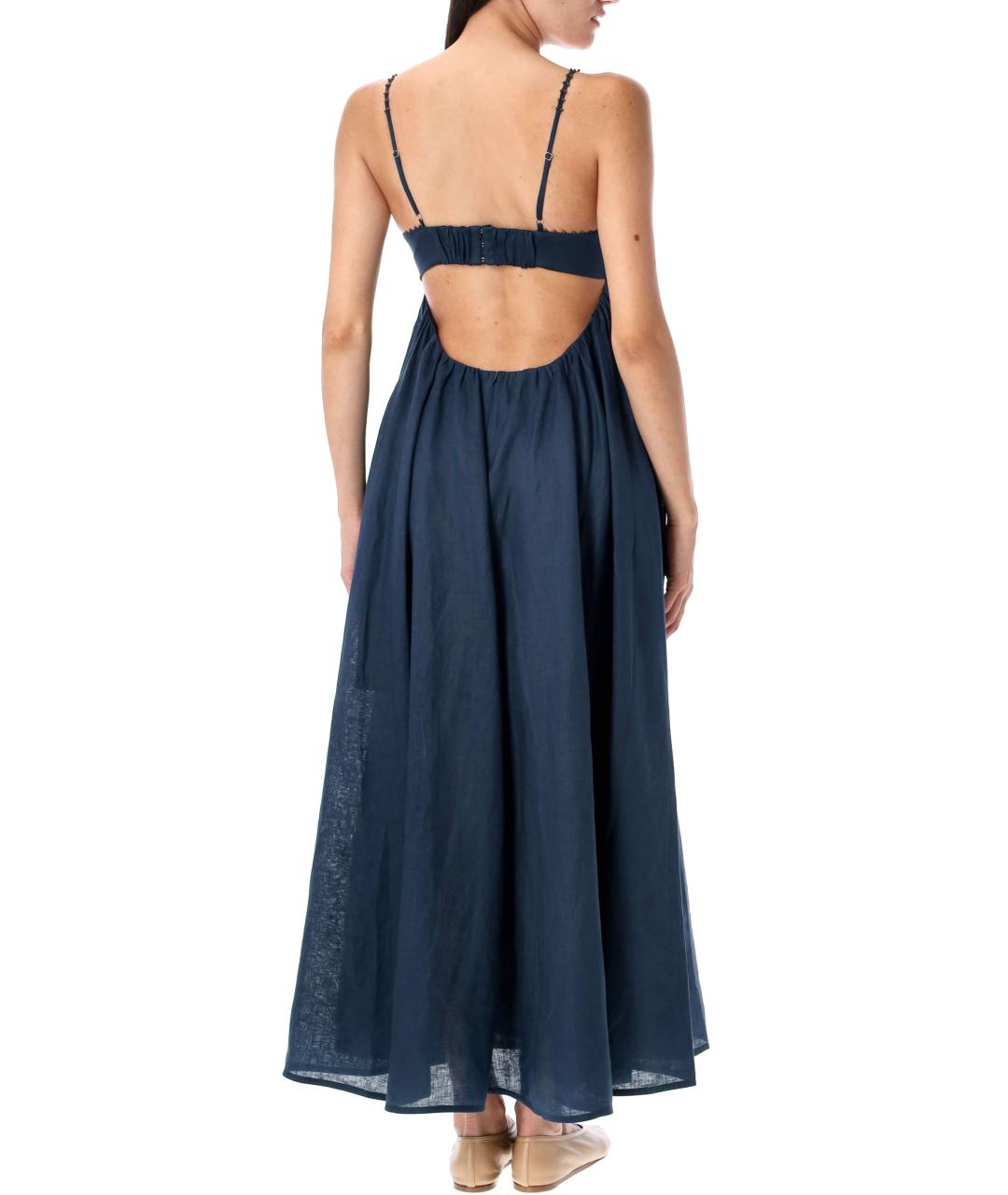 ZIMMERMANN Синее льняное повседневное платье, фото 3