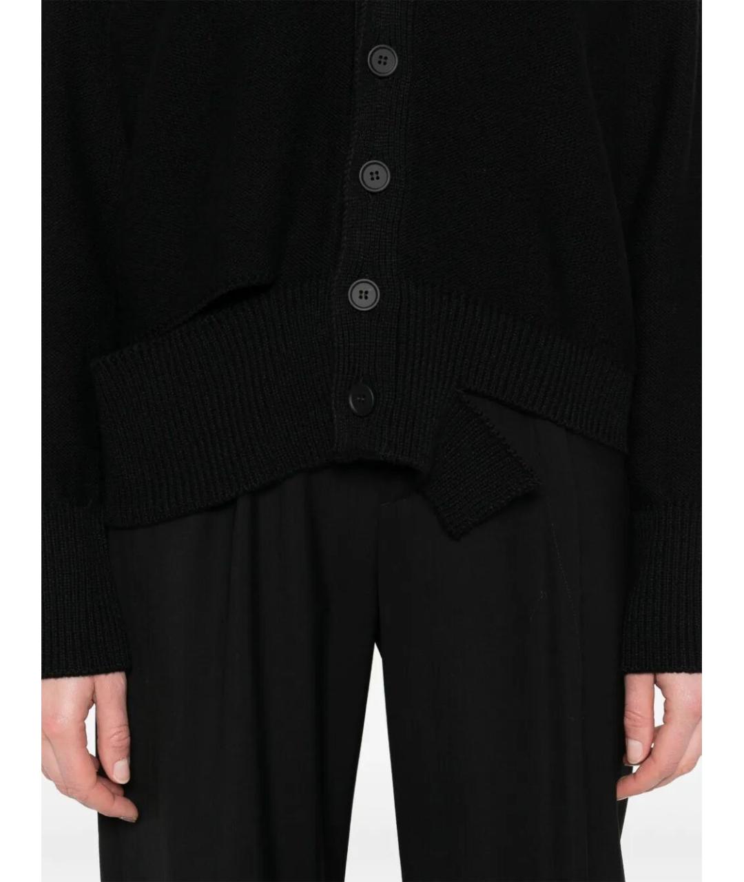 MM6 MAISON MARGIELA Черный шерстяной кардиган, фото 4