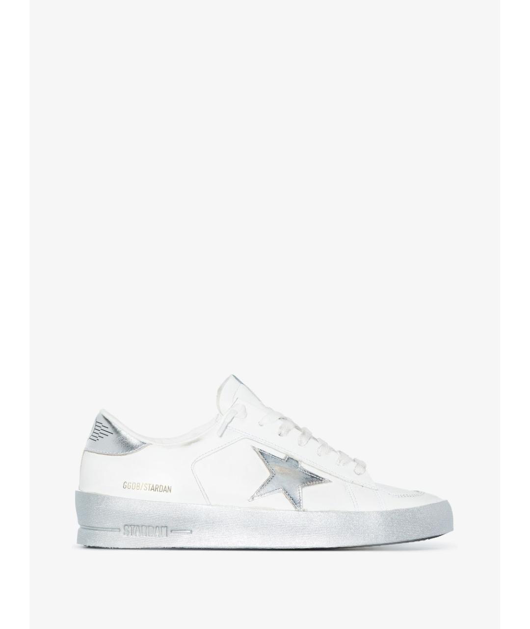 GOLDEN GOOSE DELUXE BRAND Белые кожаные кроссовки, фото 4