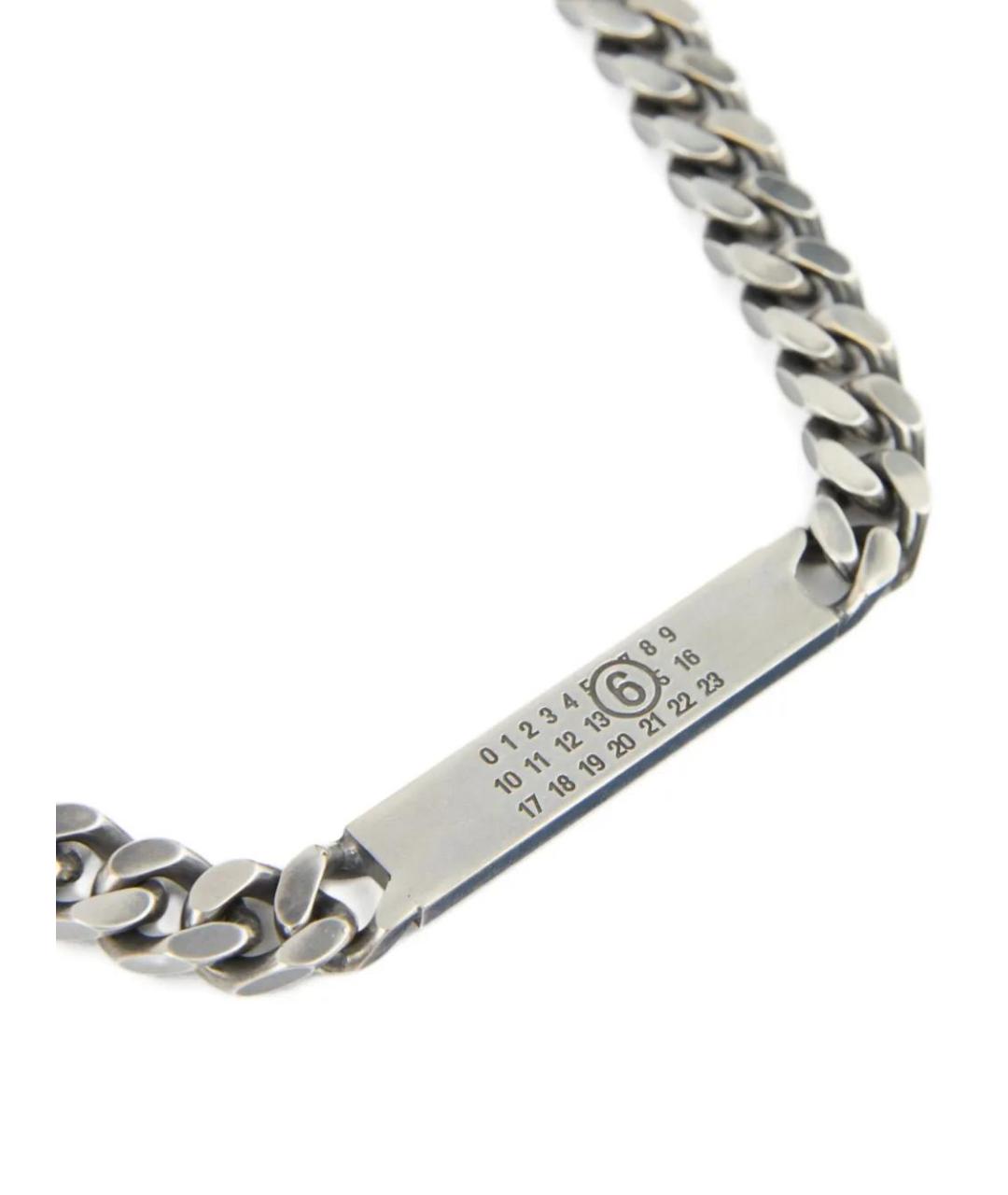 MM6 MAISON MARGIELA Серебряная металлическая цепочка, фото 5