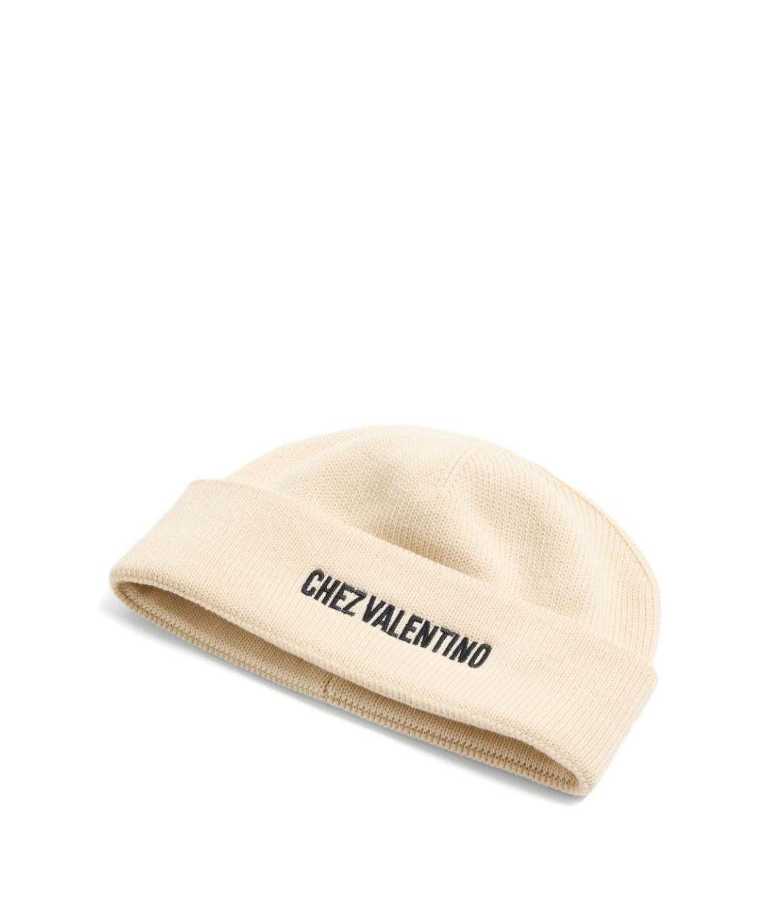 VALENTINO Бежевая шерстяная шапка, фото 2