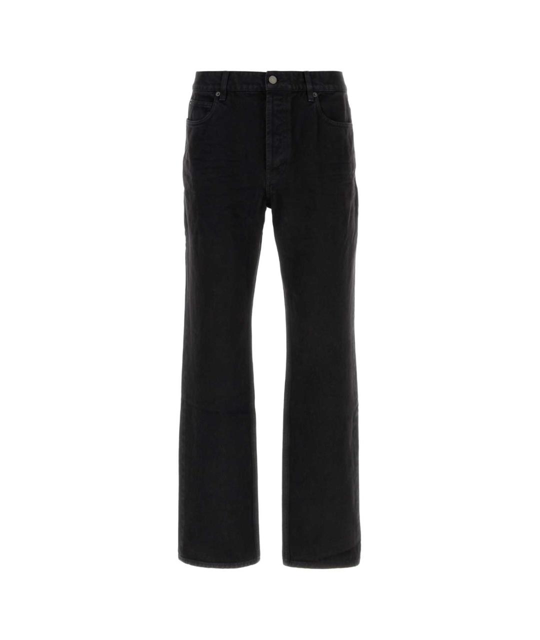SAINT LAURENT Черные хлопковые повседневные брюки, фото 1