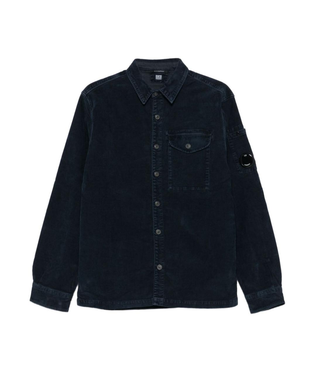 CP COMPANY Темно-синяя хлопковая кэжуал рубашка, фото 1