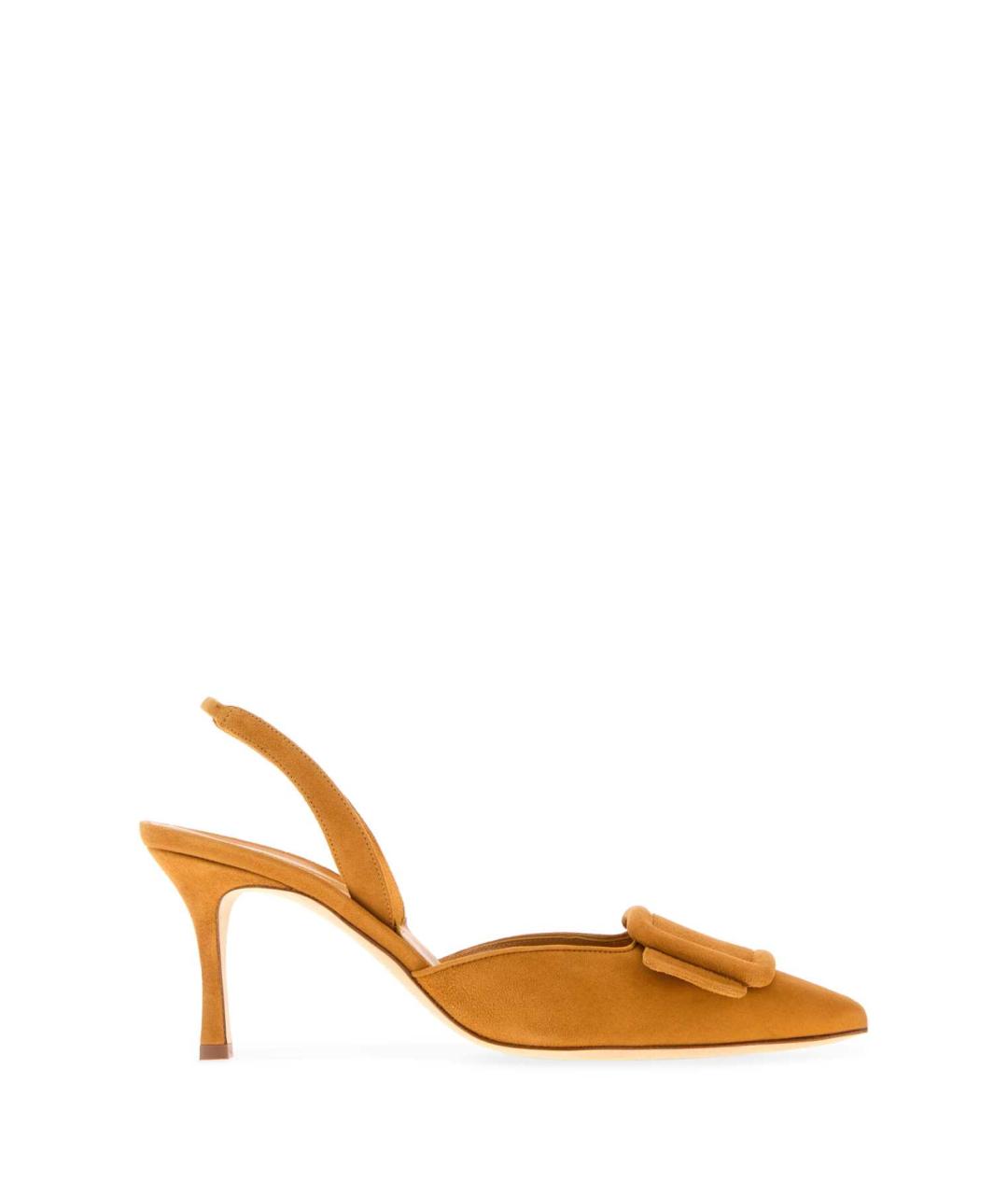 MANOLO BLAHNIK Оранжевое кожаные туфли, фото 1
