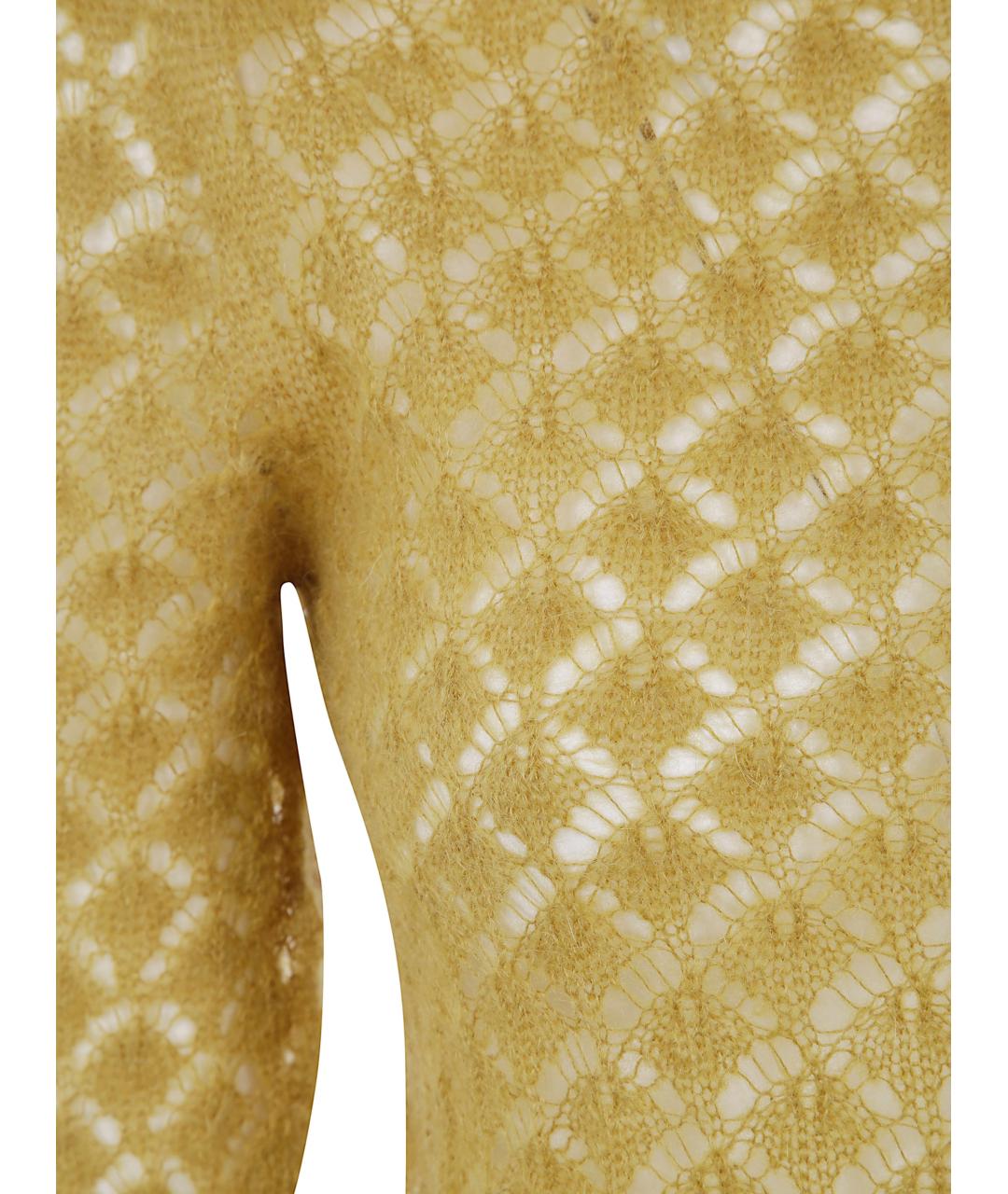 TWIN-SET Желтый шерстяной джемпер / свитер, фото 3