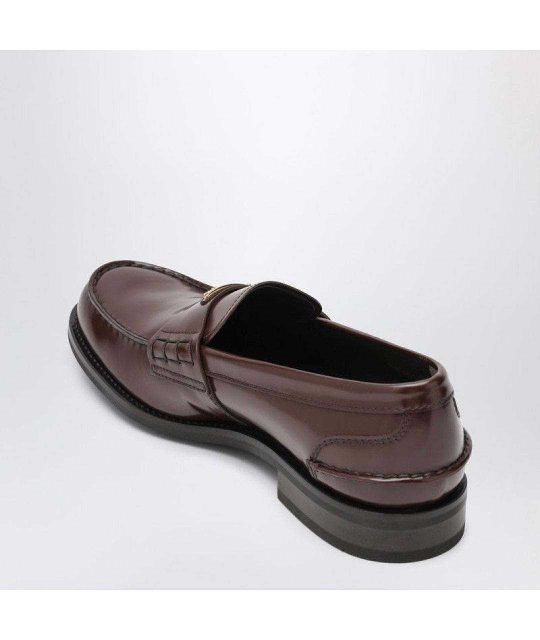 PRADA Коричневые кожаные лоферы, фото 3