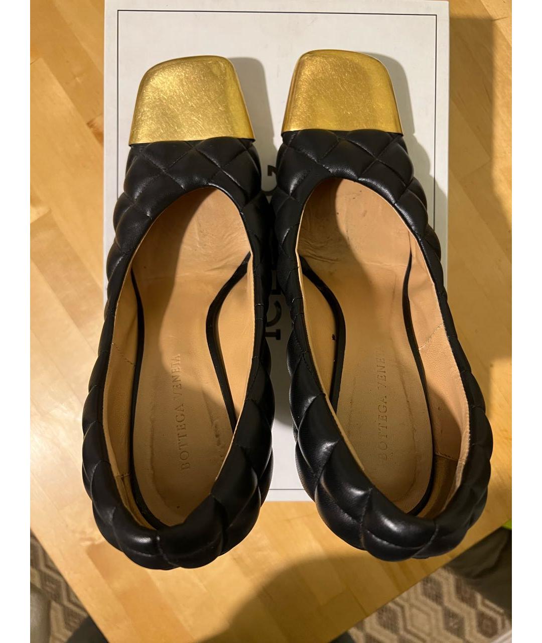 BOTTEGA VENETA Черные кожаные туфли, фото 3