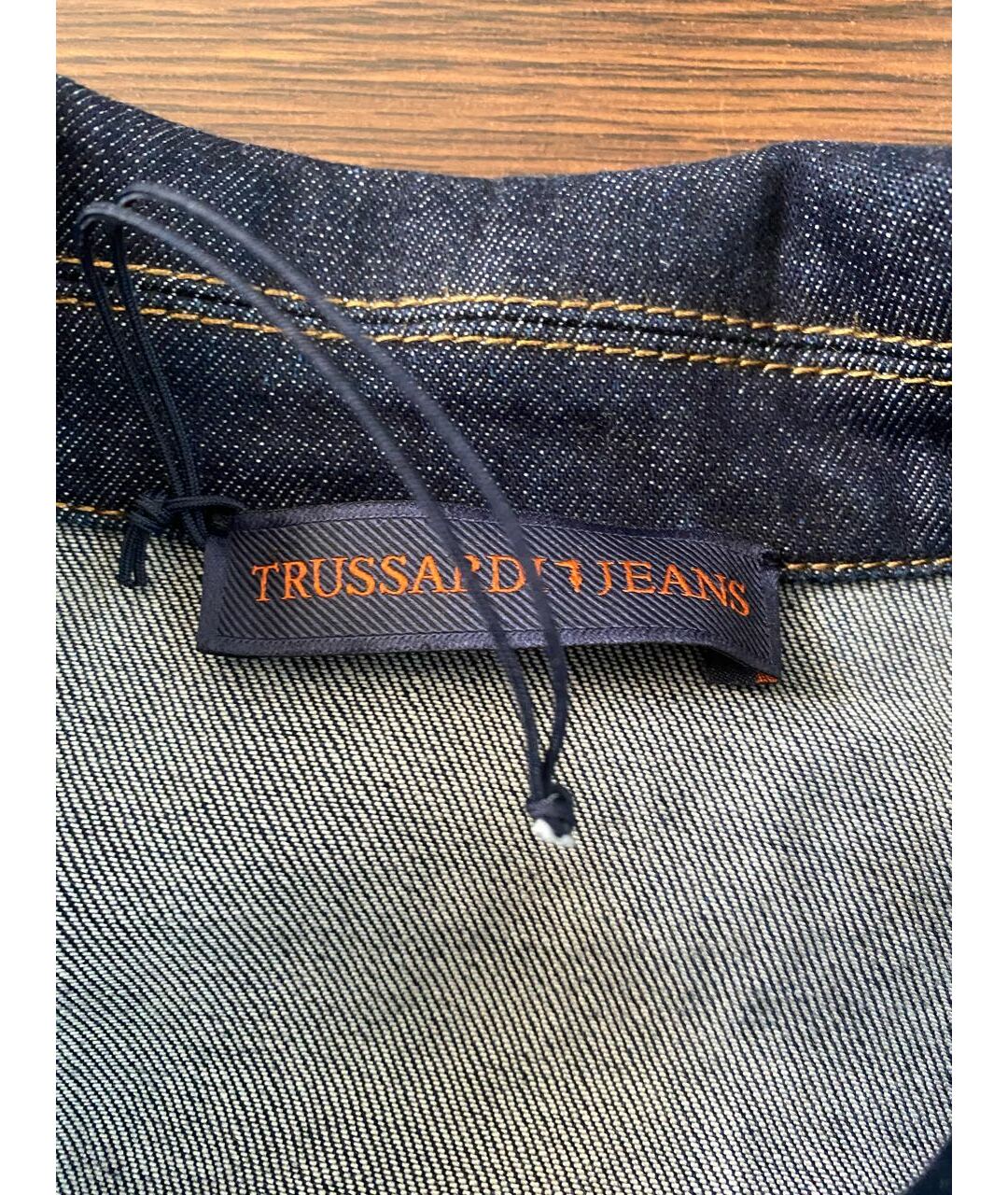 TRUSSARDI Темно-синяя деним куртка, фото 4