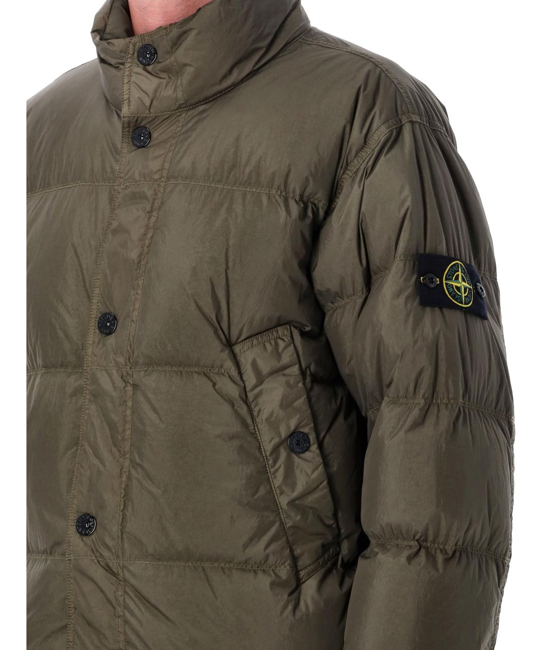 STONE ISLAND Хаки полиамидовая куртка, фото 4