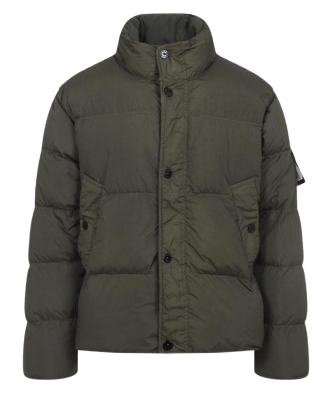 STONE ISLAND Хаки полиамидовая куртка, фото 1