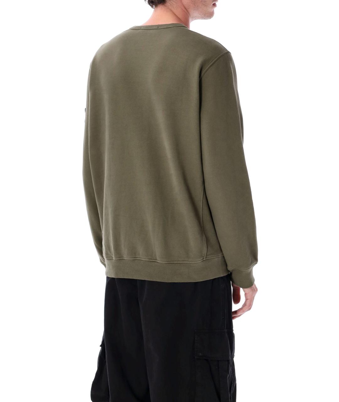 STONE ISLAND Хаки хлопковый джемпер / свитер, фото 3