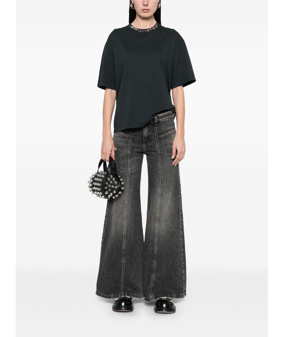 GOLDEN GOOSE DELUXE BRAND Серая хлопковая футболка, фото 5