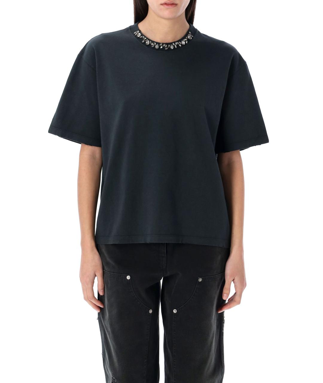 GOLDEN GOOSE DELUXE BRAND Серая хлопковая футболка, фото 2