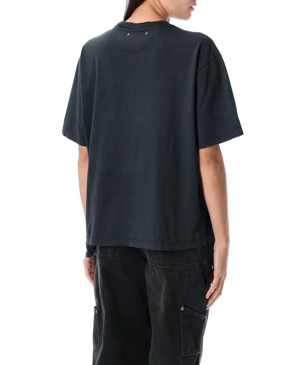 GOLDEN GOOSE DELUXE BRAND Серая хлопковая футболка, фото 3