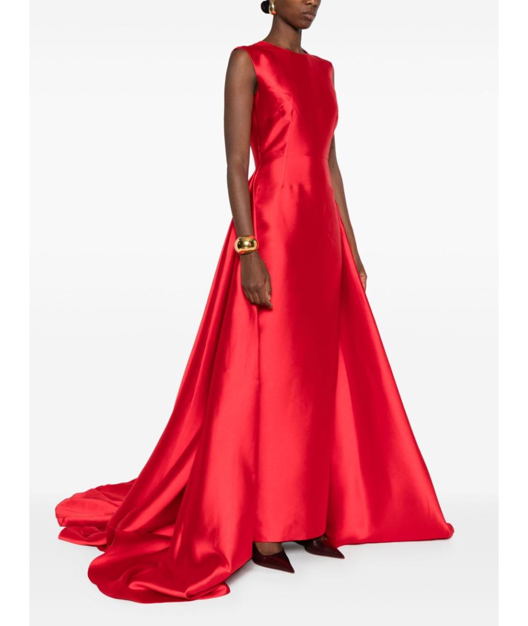 SOLACE LONDON Красное полиэстеровое вечернее платье, фото 3
