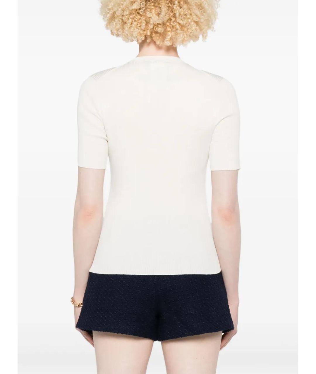 FENDI Белая хлопковая футболка, фото 4