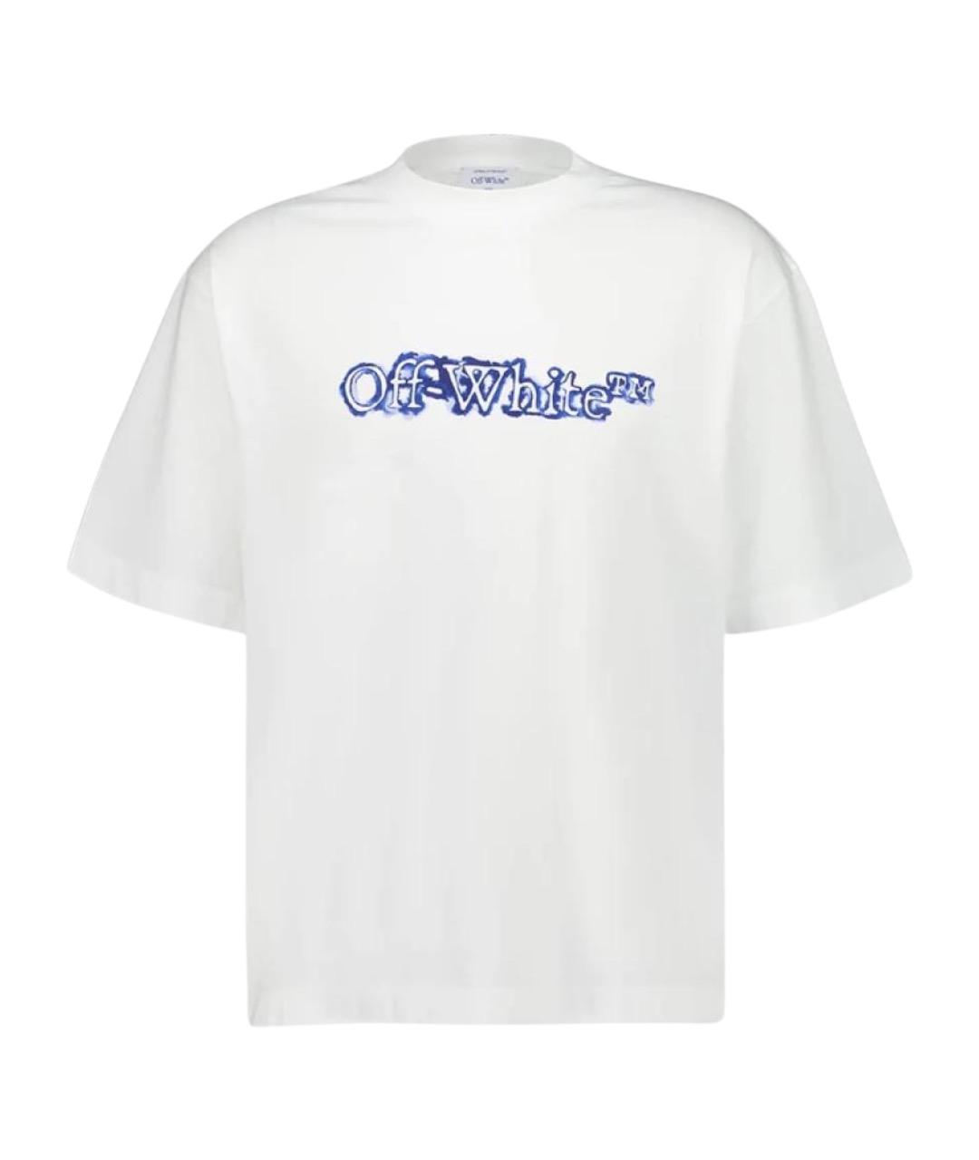 OFF-WHITE Белая хлопковая футболка, фото 1