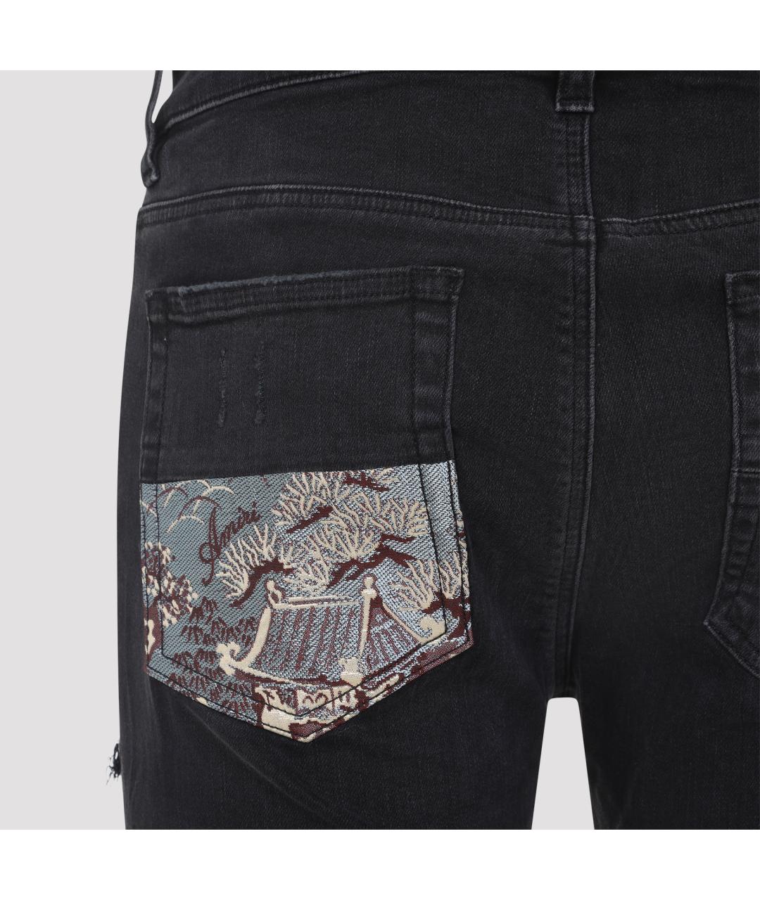 AMIRI Черные хлопковые джинсы скинни, фото 5