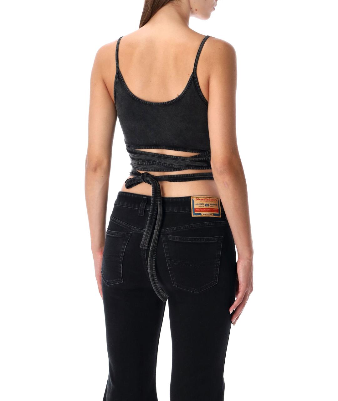 DIESEL Черная хлопковая майка, фото 4