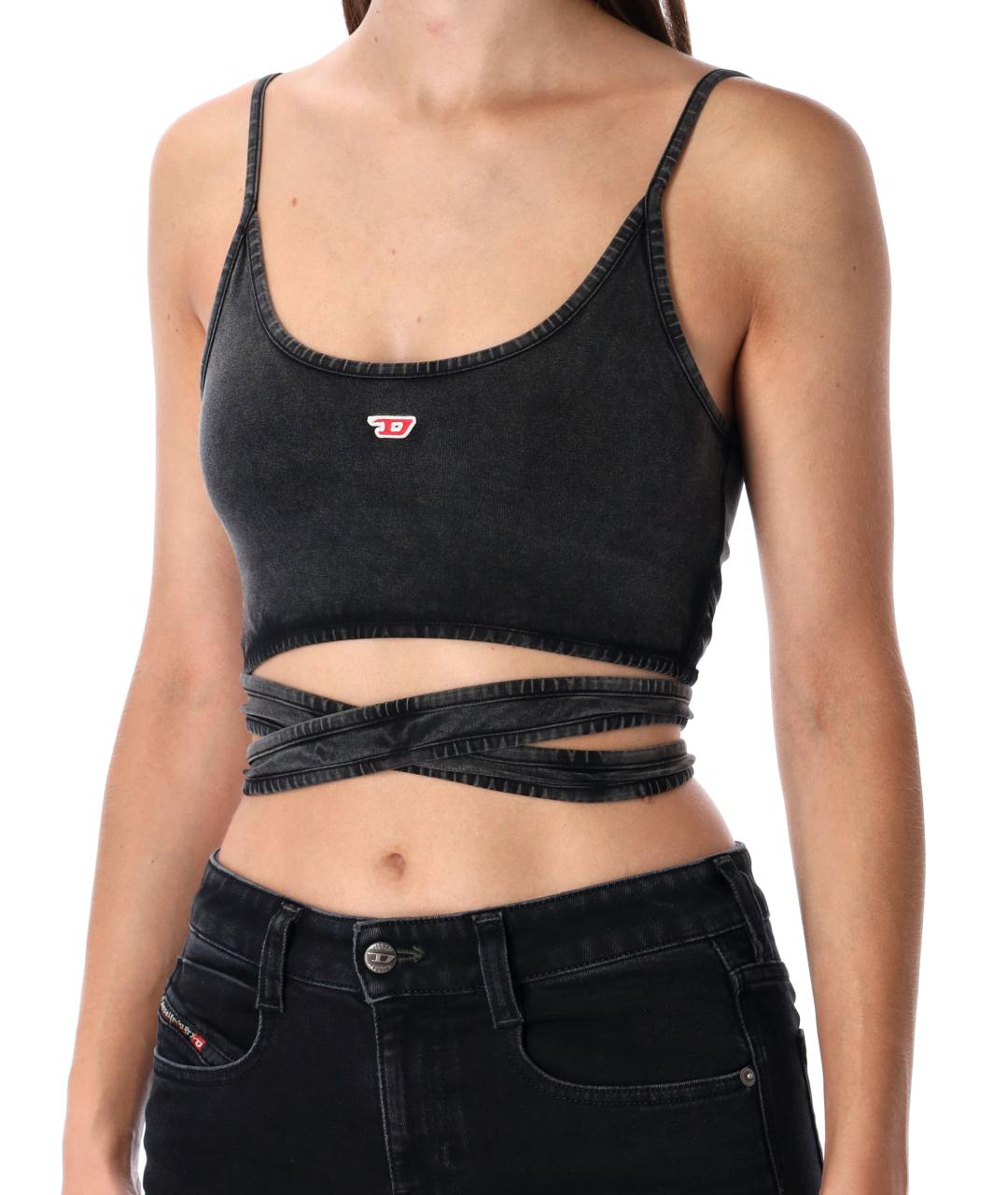 DIESEL Черная хлопковая майка, фото 6