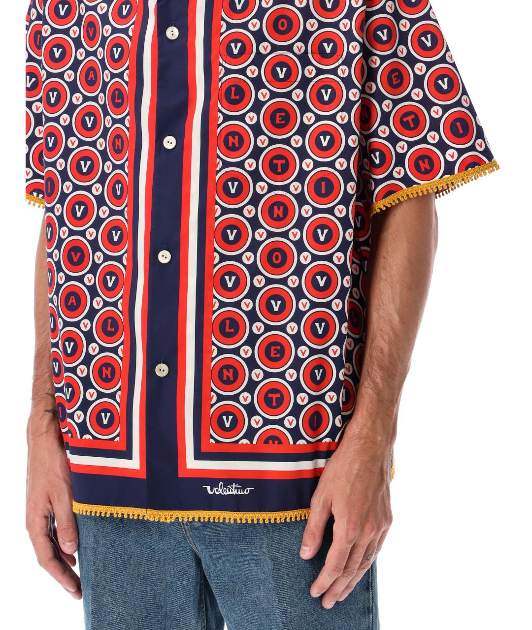 VALENTINO Мульти хлопковая кэжуал рубашка, фото 4